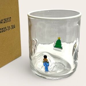 Anthropologie The Festive Icon Juice Glass Christmas Holiday Nutcracker